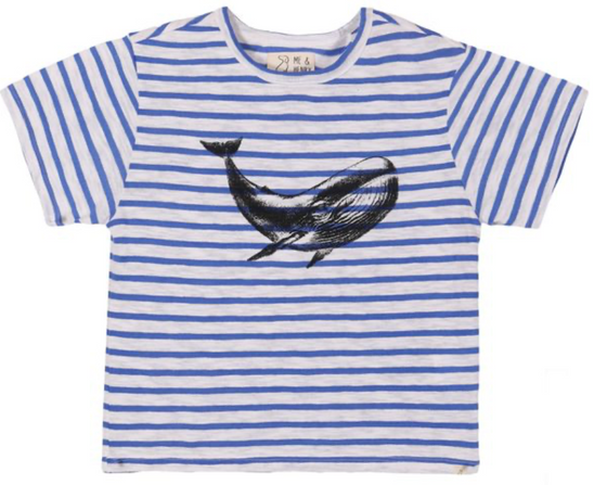 NEWQUAY Blue Whale Printed Tee