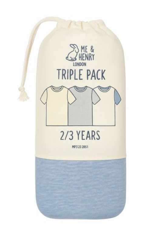 WALTER TRIPLE PACK TEES  WHITE/MINT/LEMON