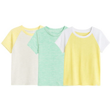  WALTER TRIPLE PACK TEES  WHITE/MINT/LEMON
