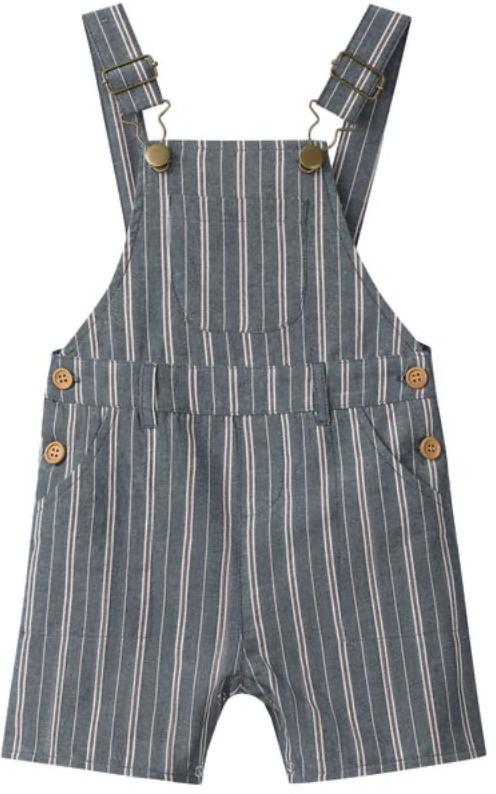 GALLEON CHAMBRAY/RED STRIPE Woven Overalls