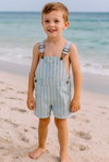 GALLEON PALE CHAMBRAY STRIPE Woven Overalls