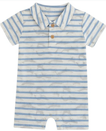 DRIFT WHALES PRINTED JERSEY ROMPER