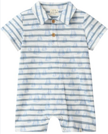  DRAFT SAILBOATS PRINTED JERSEY ROMPER