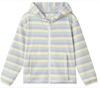 CORNWALL GREY MULTI STRIPE Terry Towelling Zip-Up
