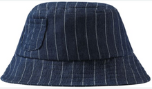  FISHERMAN Dark Chambray Stripe Bucket Hat