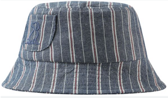 FISHERMAN Chambray/Red Stripe Bucket Hat