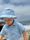 FISHERMAN Pale Chambray Bucket Hat