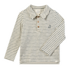 SPENCER Cream/Green stripe Polo