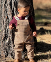 GENTRY Black/Yellow Plaid Woven Overalls