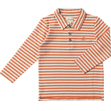  Pumpkin/Grey Double Stripe MIDWAY Polo