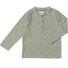  Sage/White Stripe ADAMS Henley