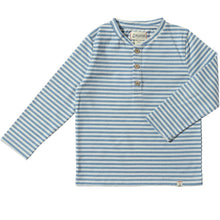  Blue/White Stripe ADAMS Henley