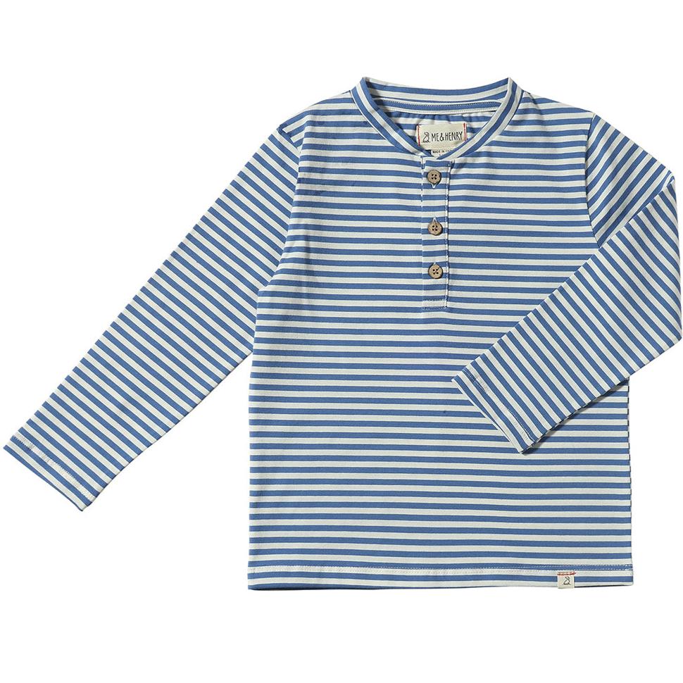 【2plan】Holden Stripe Ribbed Henley Neck Ringer S/S T 2PLAN
