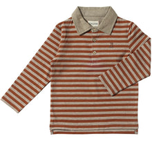  Brown/Beige Stripe MIDWAY Polo