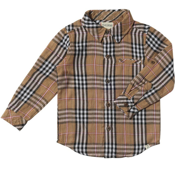 ATWOOD Brown/Black/Red Plaid Woven Shirt