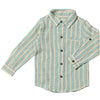 ATWOOD Turquoise/Cream Stripe Woven Shirt