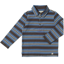  Grey/Blue Stripe MIDWAY Polo