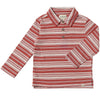 Rust/White Stripe MIDWAY Polo