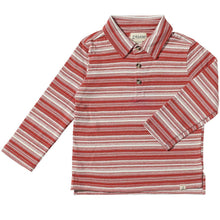  Rust/White Stripe MIDWAY Polo