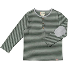  Green/White Stripe MASCOT Henley