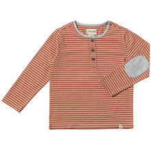  Rust/White Stripe MASCOT Henley