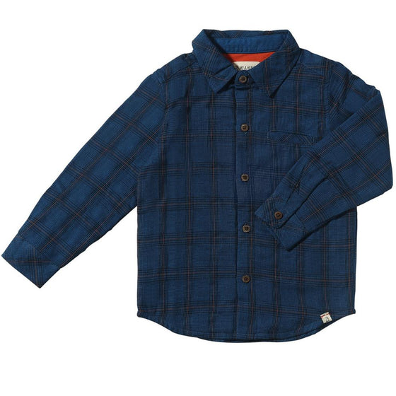 ATWOOD Royal/Black Micro Plaid Woven Shirt