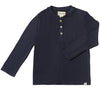 ADAMS Navy Ribbed Henley