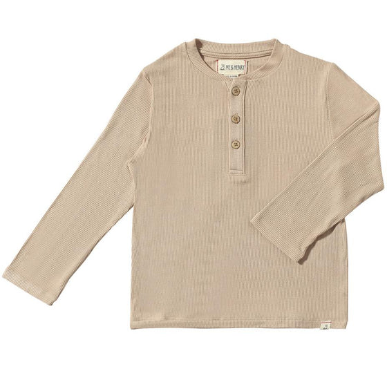 Beige ADAMS Ribbed Henley