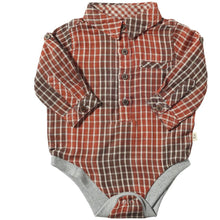  Rust Plaid JASPER Woven Onesie