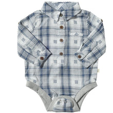  Blue Plaid JASPER Woven Onesie