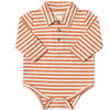 SEYMOUR Pumpkin/White Polo Onesie