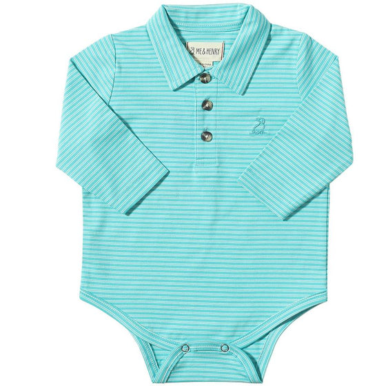 Turquoise SEYMOUR Polo Onesie