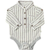 JASPER Blue/Cream Stripe Woven Onesie