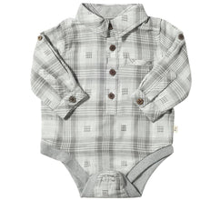  Grey Square JASPER Woven Onesie