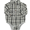 Black/White Plaid JASPER Woven Onesie