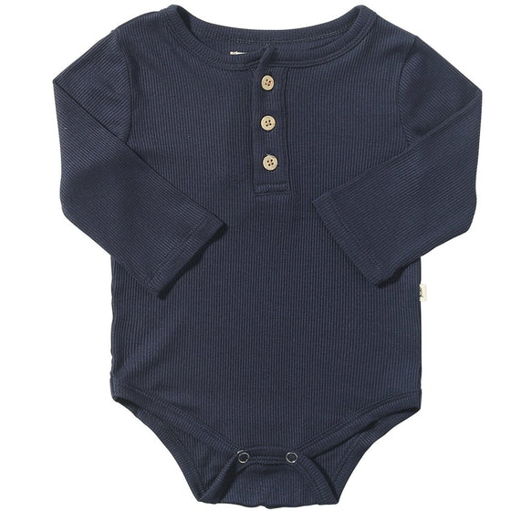 Navy Rib AYNOR Onesie