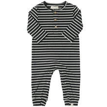  Black/White Stripe MASON Rib Romper