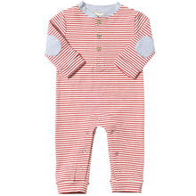  Red/Grey Stripe NIOTA Henley Romper