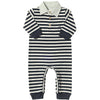 Navy/Grey Stripe KINGSTON Polo Romper