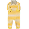 KINGSTON Gold/Beige Stripe Polo Romper