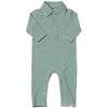 KINGSTON Dark Green/White Stripe Polo Romper