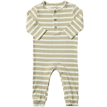  Taupe/Cream Stripe MASON Rib Romper