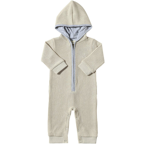 Beige BLAINE Hooded Knit Romper