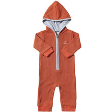  Orange BLAINE Hooded Knit Romper