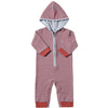 Blue/Rust Cosy BLAINE Hooded Romper