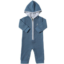  Blue BLAINE Hooded Knit Romper