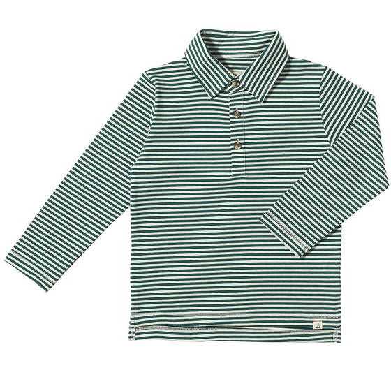 Dark Green /White Stripe MIDWAY Polo