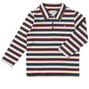 Navy/Rust/Cream SPENCER Pique Polo