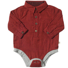  Rust Micro Plaid JASPER Woven Onesie