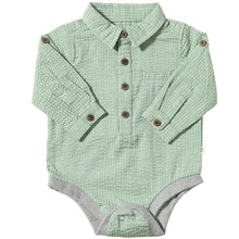  Green JASPER Seersucker Woven Onesie